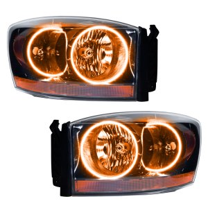 Dodge Ram Headlight Assemblies - ORACLE Lighting - ColorSHIFT w/ BC1 Controller - Black - 2006